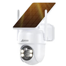 Load image into Gallery viewer, WHITE Security Camera Wireless Outdoor, UHD Solar Outdoor Camera with 360° View, Smart Siren, Spotlights, Color Night Vision, PIR Human Detection, Pan Tilt Control, 2-Way Talk, waterproof.