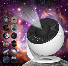 Load image into Gallery viewer, Galaxy Projector 🌌🌌, HD Image Star Projector Galaxy Light Adjustable Knob, 13 Film Discs Planetarium Projector for Kids, 360° Rotating 1/2h Timer Simple 3-Button Control