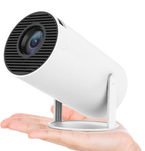 Load image into Gallery viewer, Mini Projector, Auto Keystone Correction Portable Projector, 4K/ 200 ANSI Smart Projector with 2.4/5G WiFi, BT 5.0, 130 Inch Screen, 180 Degree Flip, Round Design, Home Video