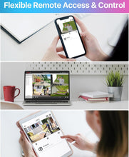 Load image into Gallery viewer, Hard Drive,4pcs 3K 5MP Outdoor Indoor PoE IP Dome Cameras,Night Vision,Motion Alert,Remote Access,8 Ports 16CH 8MP NVR Recorder for Home 24/7 Recording