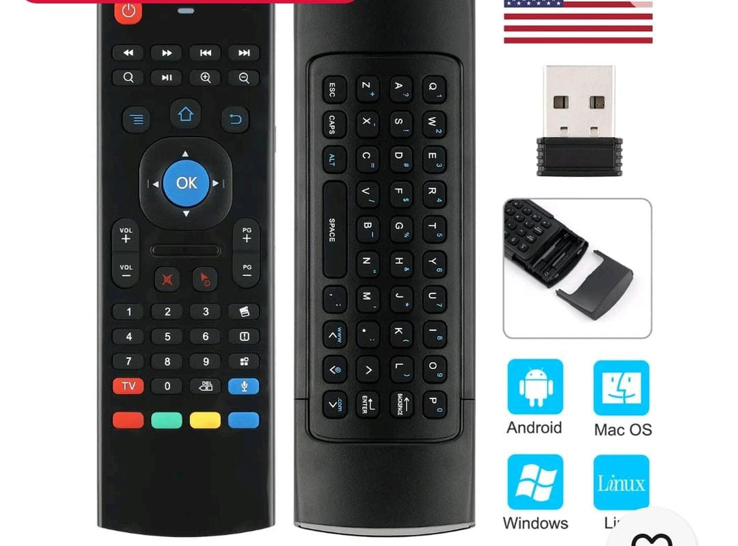 Air Mouse , MX3 Pro Wireless Keyboard 2.4G Smart TV Remote with Motion Sensing Game Handle Android Remote Control for Android TV Box/PC/Smart TV/Projector/HTPC/All-in-one PC/ See