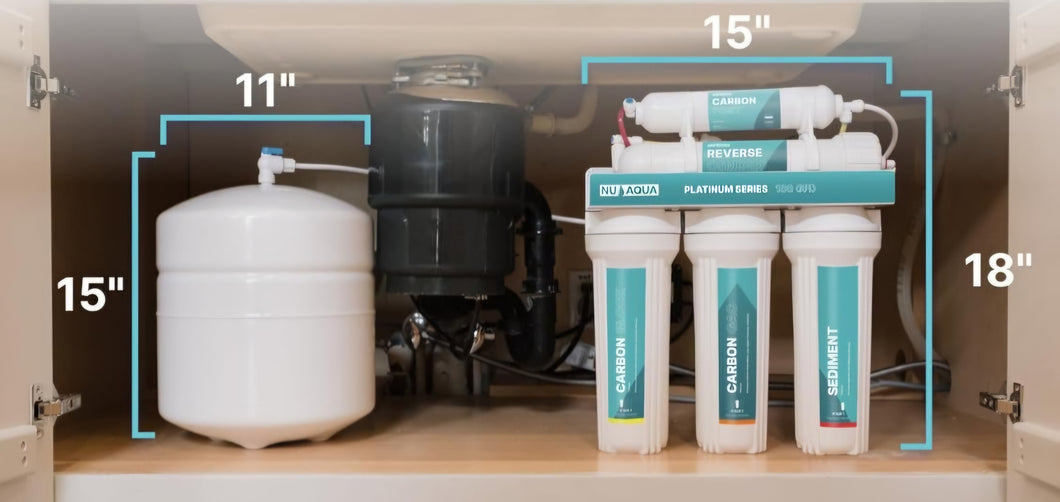 Aqua 6-Stage Alkaline Under Sink Reverse Osmosis Water Filter System - 100 GPD RO Filtration & Remineralization