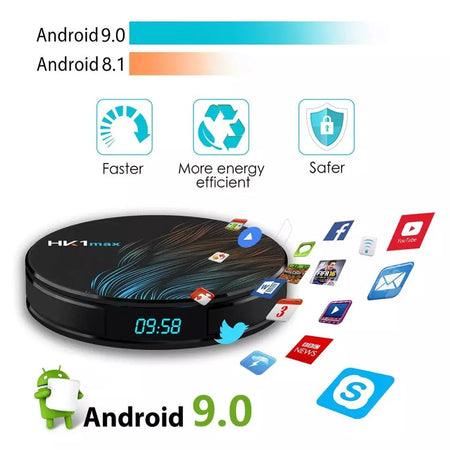Smart TV BOX Android 9.0 Quad Core 4GB RAM 64GB ROM IPTV Set Top Box
