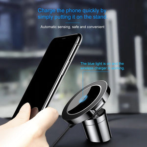 MAGNETIC SMART CAR WIRELESS CHARGER Magnetic Phone Holder For iPhone/Android